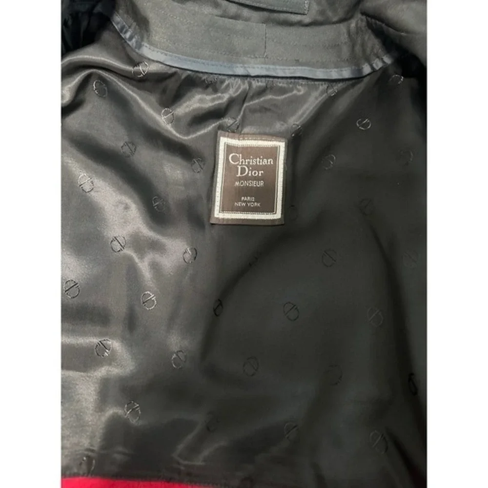 Mens Black Wool Blend Double Breasted Belted Trench Coat 40S
